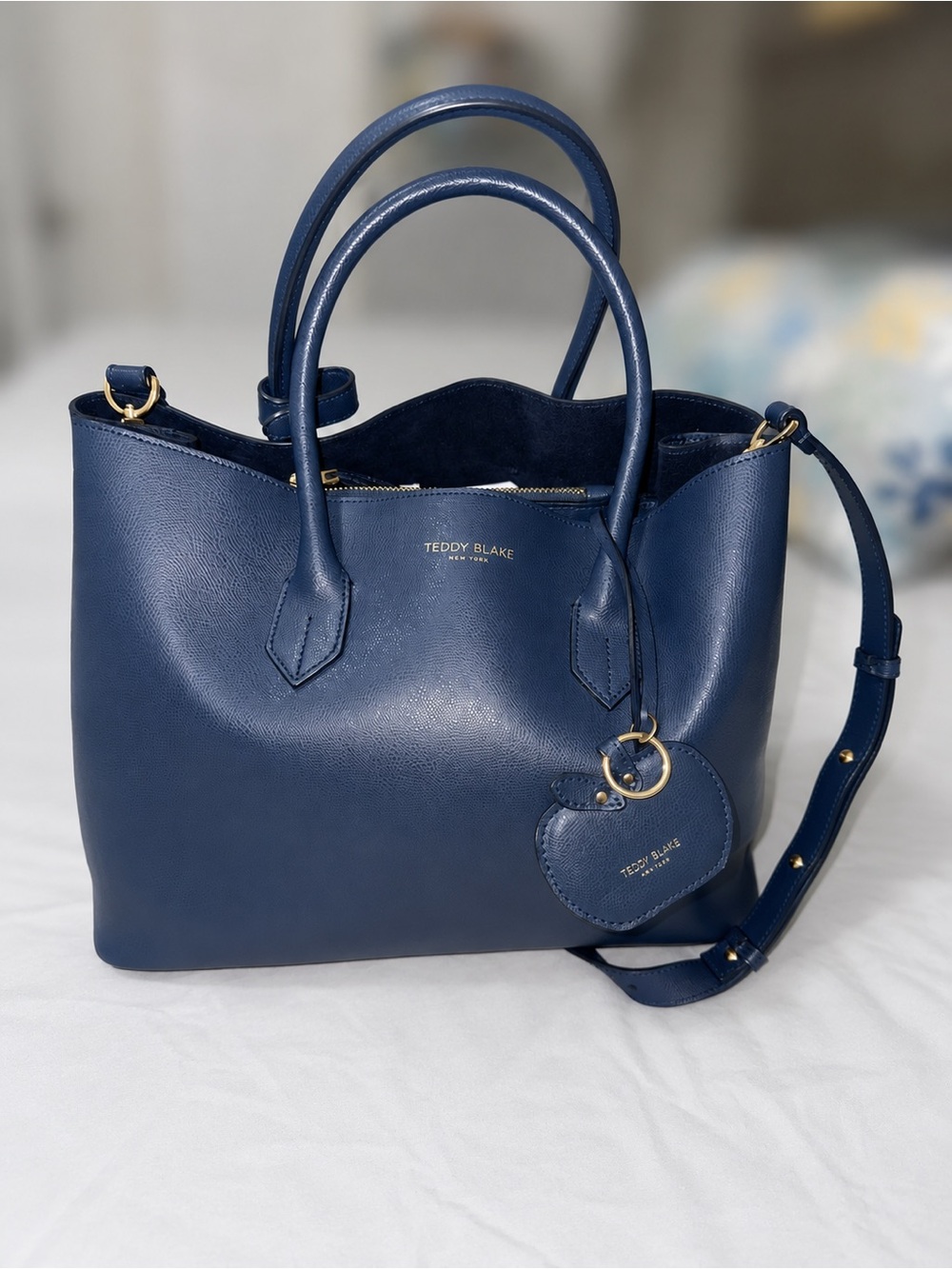 Teddy Blake Vanessa Palmelatto 14” Blue Jeans Satchel.
